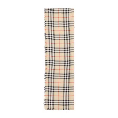 Burberry Luxury Cashmere Blend Scarf 200cm X 100cm In Brown