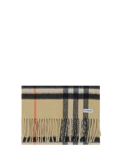 Burberry Scarf In Sand/flax Melange