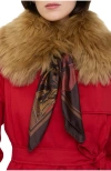 Burberry Scarf Trim Shearling Collar In Multi