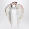 Burberry Silk Scarf Watercolor Effect Check