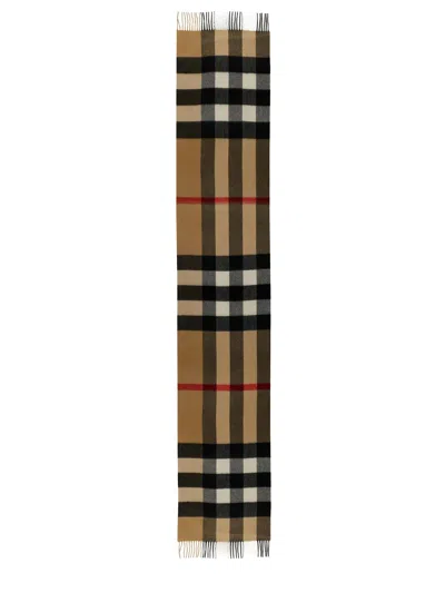 Burberry Scarf With Check Pattern In Neutral