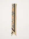 Burberry Rectangular Check Pattern Mens Scarf Accessory In Brown