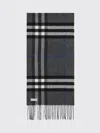 Burberry Marlborugh Grey Wool Scarf In Yellow