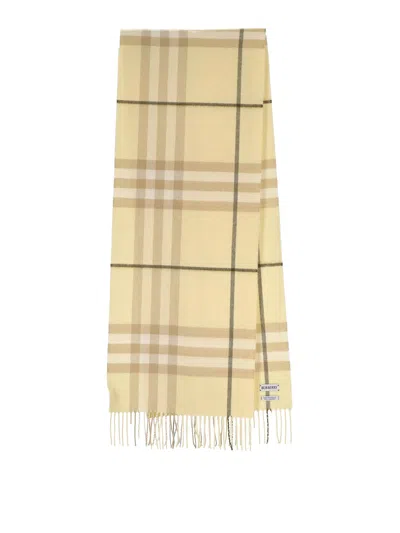 Burberry Scarf In Yellow