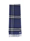 Burberry Cashmere Scarf Featuring Check Pattern And Fringe In Multi