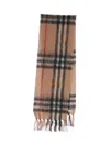Burberry Check Scarf In Brown