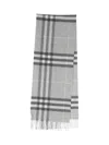 Burberry Check Scarf In Gray