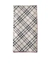 Burberry Check Print Silk Scarf In Grey