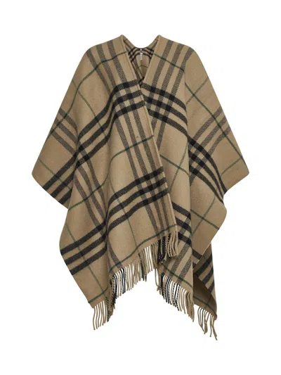 Burberry Checkered Fringed In Multi