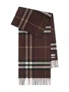 Burberry Giant Check Cashmere Scarf Accessories In Brown