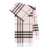 Burberry The Classic Checked Fringed Scarf In Purple