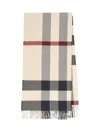 Burberry Check Pattern Scarf In Neutral
