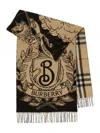 Burberry Stormy Knight Reversible Jacquard Check Cashmere Scarf In Brown