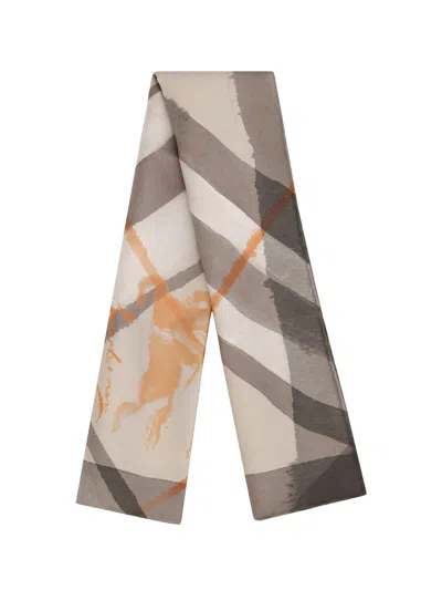 Burberry Scarves In Gray
