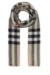 Burberry Embroidered Wool Blend Foulard In Multi