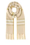 Burberry Cashmere Scarf Featuring Fringe Detail In Multi