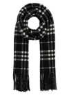 Burberry Black Signature Check Pattern Scarf In Multi