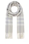 Burberry Cashmere Scarf With Embroidered Fringed Edges In Multi