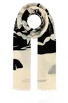 Burberry Men Embroidered Wool Scarf In Multi