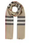 Burberry Embroidered Wool Blend Foulard In Multicolor