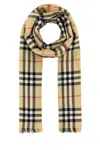Burberry Women Embroidered Cashmere Blend Scarf In Printed