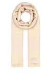 Burberry Striped Print Wool Blend Scarf In Printed