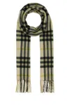 Burberry Cashmere Scarf Embroidered Fringe In Printed