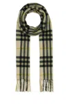 Burberry Cashmere Scarf Embroidered Fringe In Printed