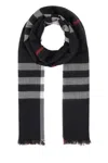 Burberry Giant Check Wool And Silk Blend Scarf In Printed