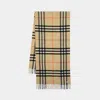Burberry Giant Check Scarf In Beige