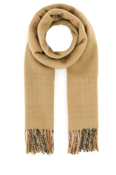 Burberry Reversible Cashmere Scarf In Check Pattern In Beige O Tan