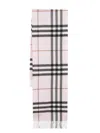 Burberry Check-pattern Cashmere Scarf In Pale Candy Pink