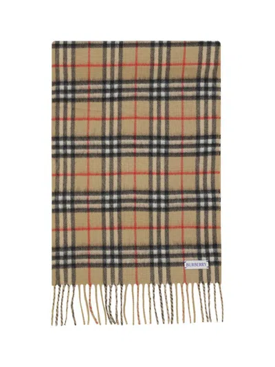 Burberry Women Vintage Check Scarf In Beige O Tan
