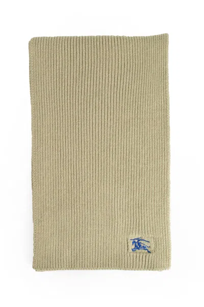 Burberry Ribbed Cashmere Scarf In Beige