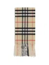 Burberry Thin Cashmere Check Scarf In Burgundy