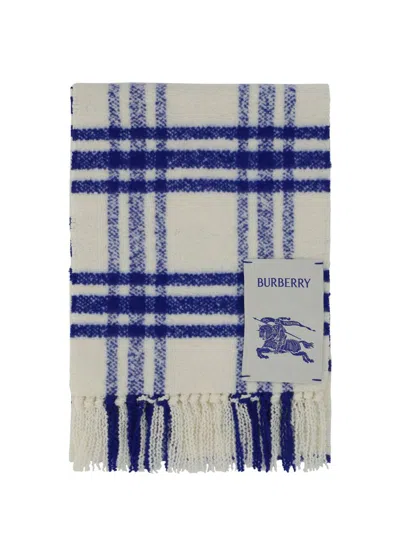 Burberry Check Scarf Scarves, Foulards Multicolor In Knight