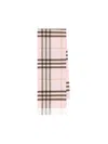 Burberry Cashmere Scarf Featuring Checked Pattern And Fringe In Pink