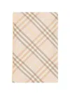 Burberry Rectangular Silk Scarf With Iconic Check Pattern In Pink