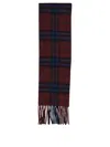 Burberry Checked Pattern Scarf Fringed Edges In Brown