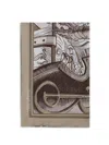 Burberry Men Knight Engraving Print Silk Scarf In Brown
