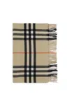 Burberry Wide Check Cashmere Scarf In Brown