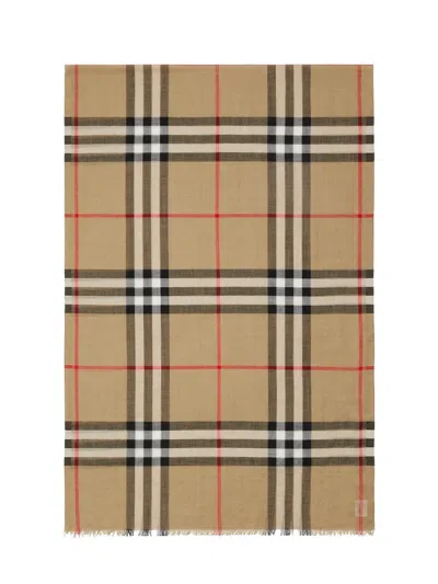 Burberry Sciarpa "check" In Neutral
