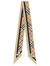 Burberry Rectangular Check Pattern Mens Scarf Accessory In Brown