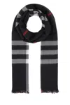 Burberry Giant Check Wool And Silk Blend Scarf