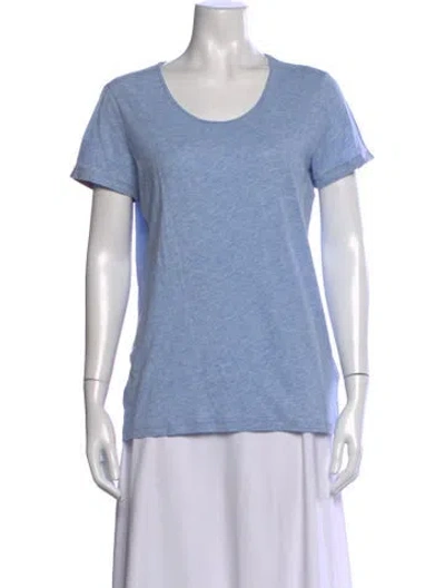 Pre-owned Burberry Scoop Neck Short Sleeve T-shirt In Blue