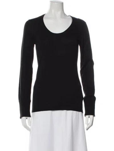 Pre-owned Burberry Scoop Neck Sweater In Black