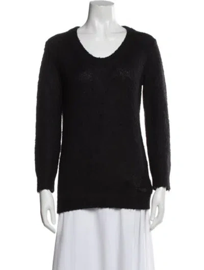 Pre-owned Burberry Scoop Neck Sweater In Black