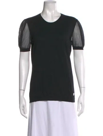 Pre-owned Burberry Scoop Neck Sweater In Black