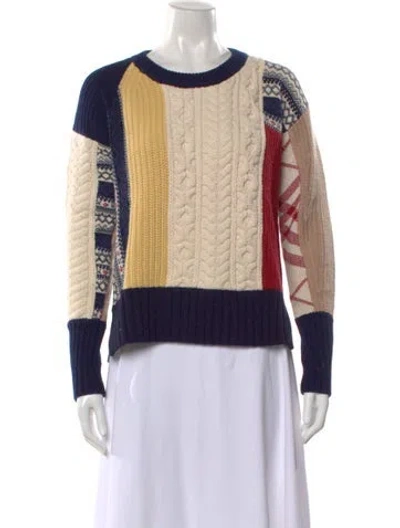 Pre-owned Burberry Scoop Neck Sweater In Blue