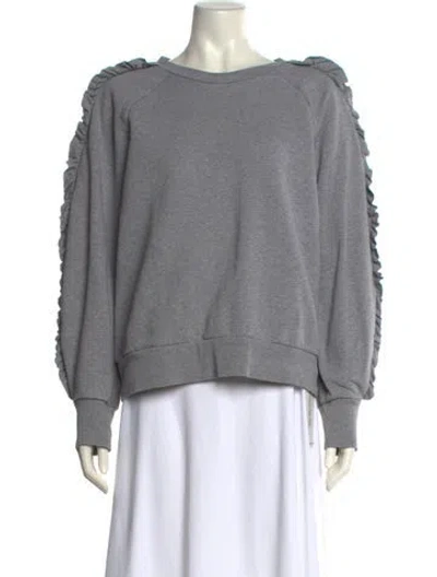 Pre-owned Burberry Scoop Neck Sweater In Gray